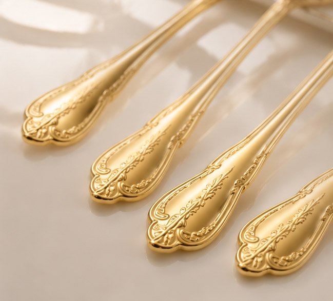 Luxury 24K Gold Plated Flatware Set - Image 4
